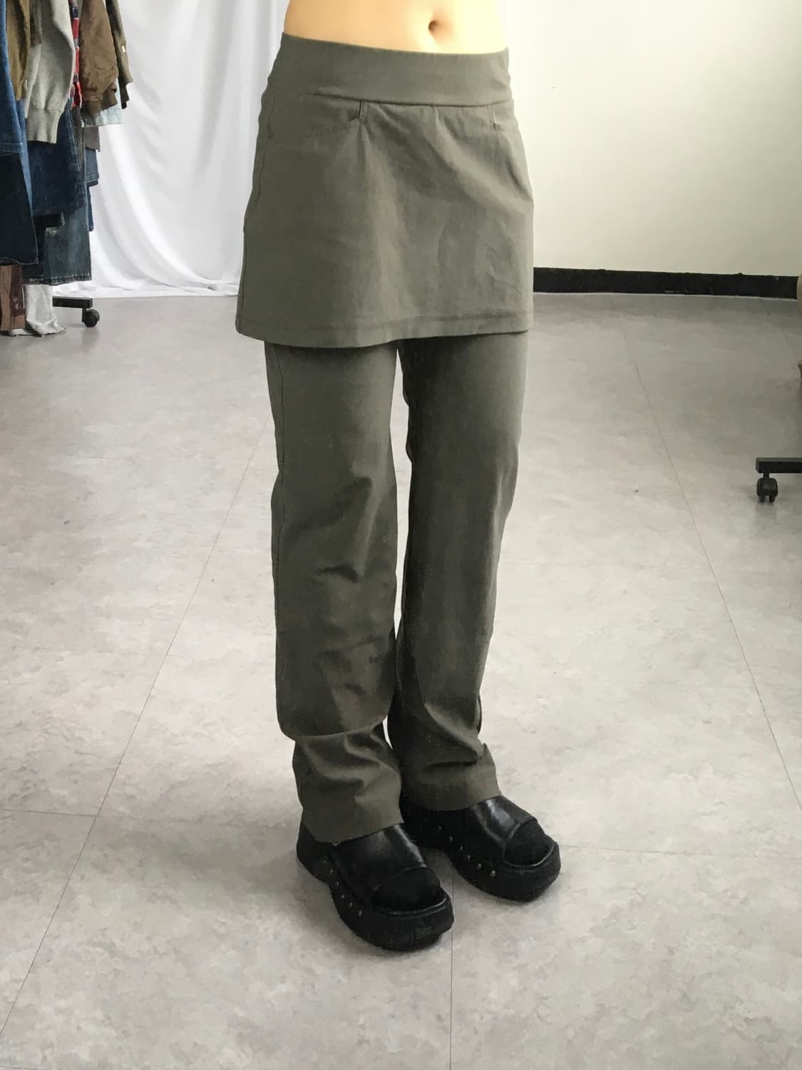 skirt layered track pants 상품이미지1