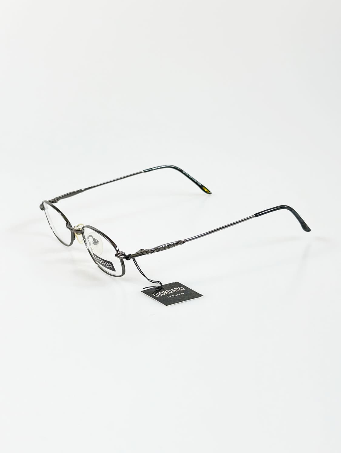 90s GIORDANO 슬림 오벌 건메탈 프레임 빈티지 안경 상품이미지3