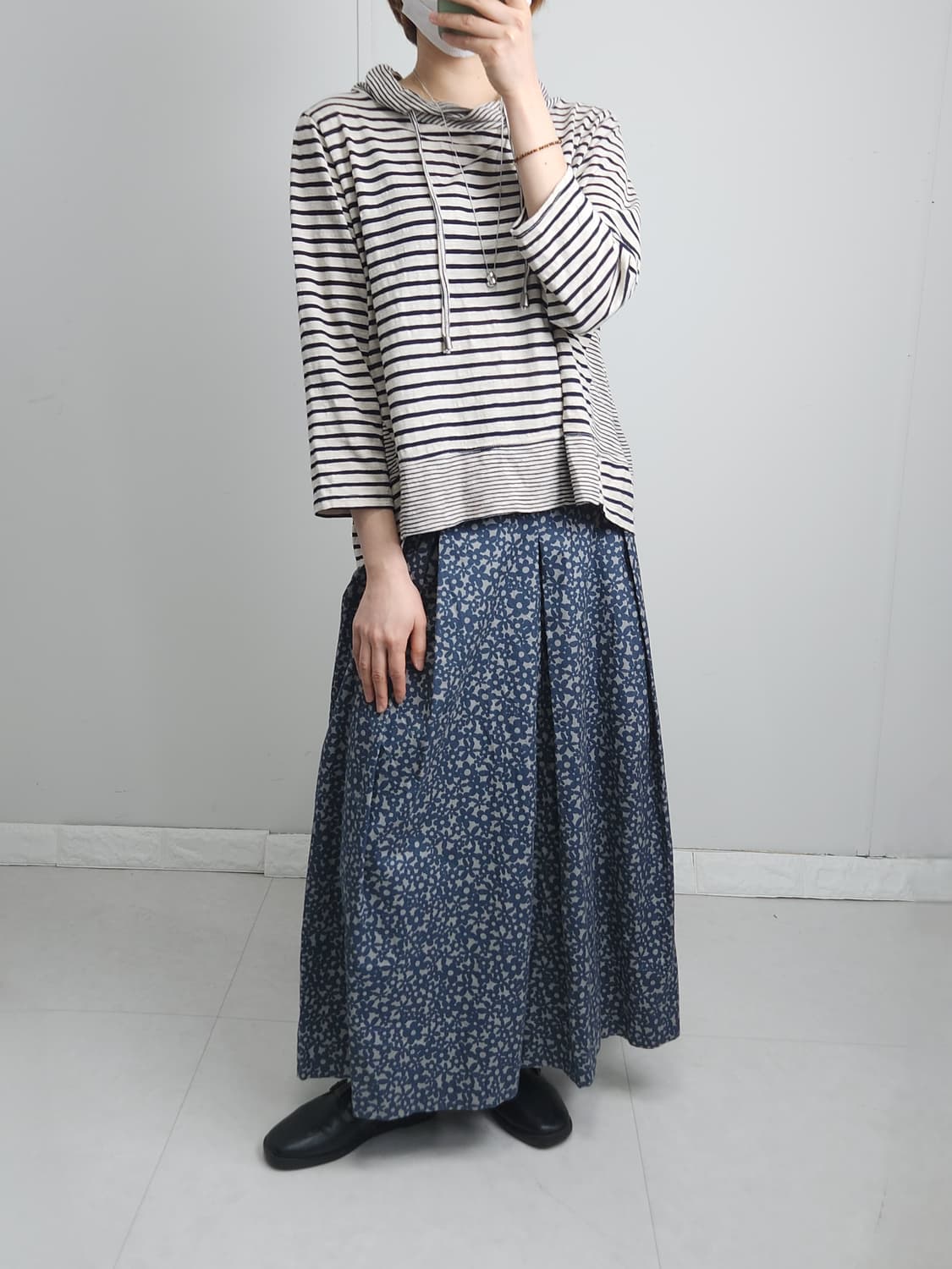 폴로럴 롱 스커트 상품이미지2