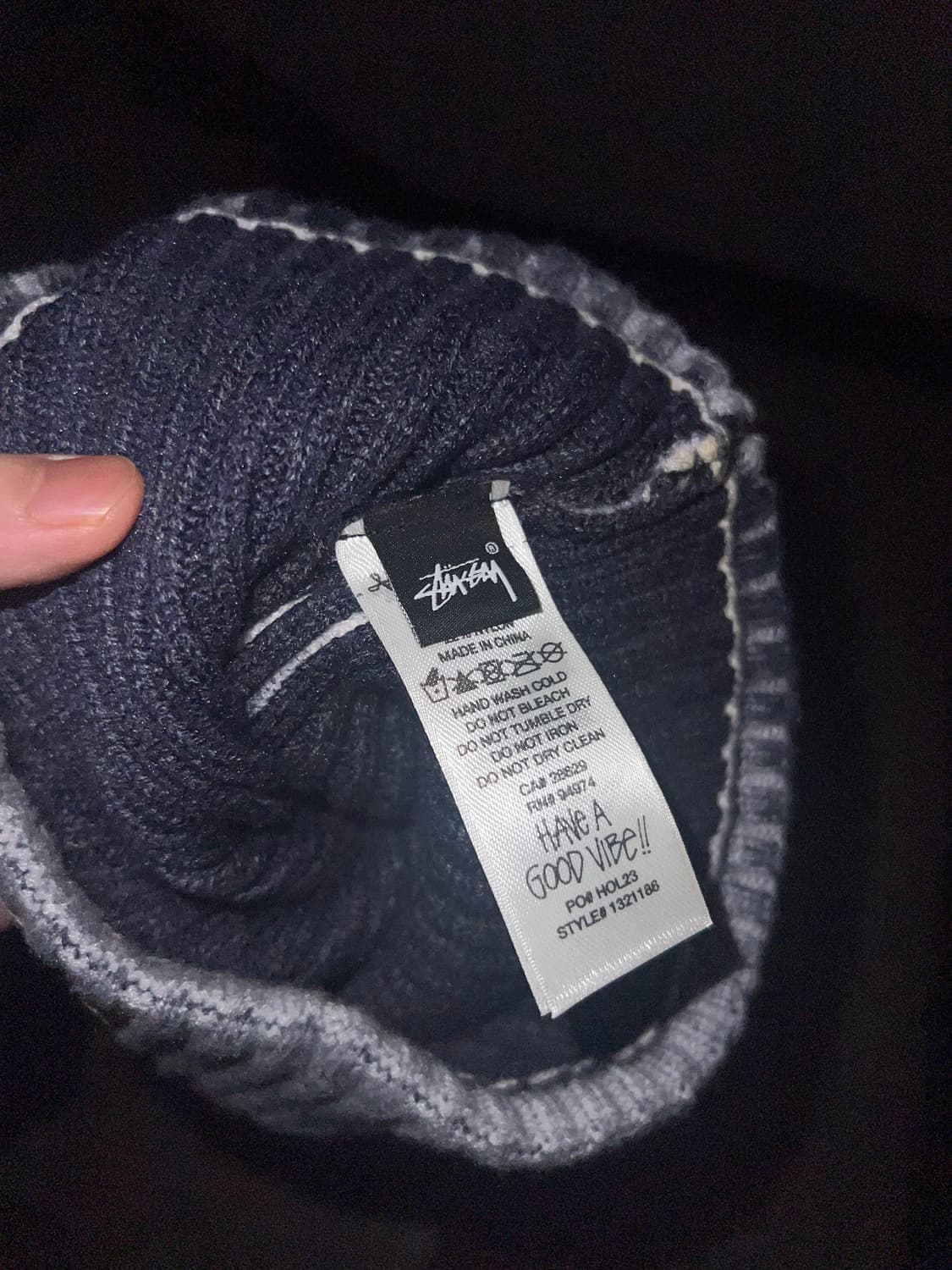 스투시 워크기어 스프레이 커브 비니 네이비 상품이미지2