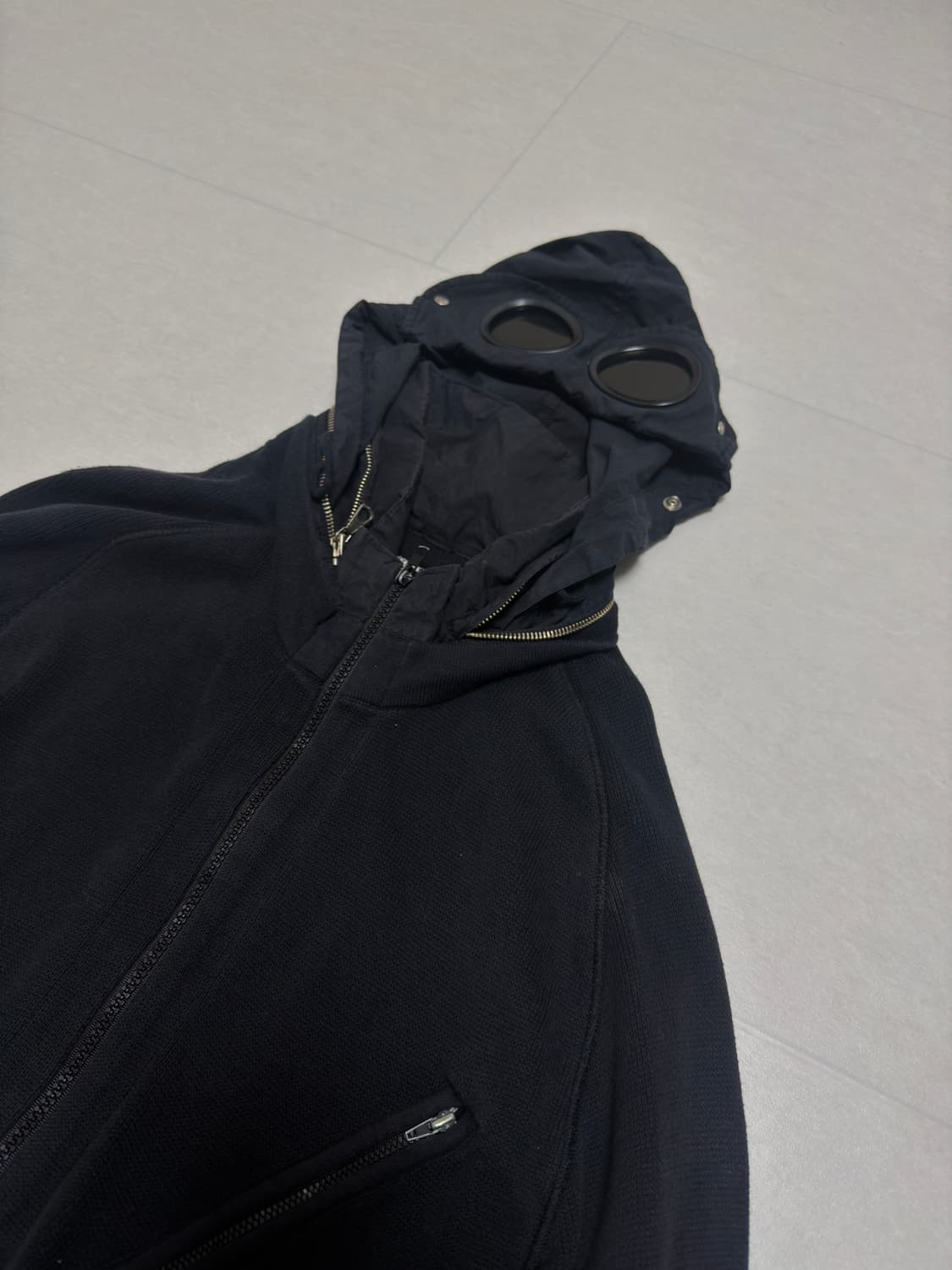 [ XL ] 00’s CP컴퍼니 아카이브 고글 후드 니트 집업 상품이미지2