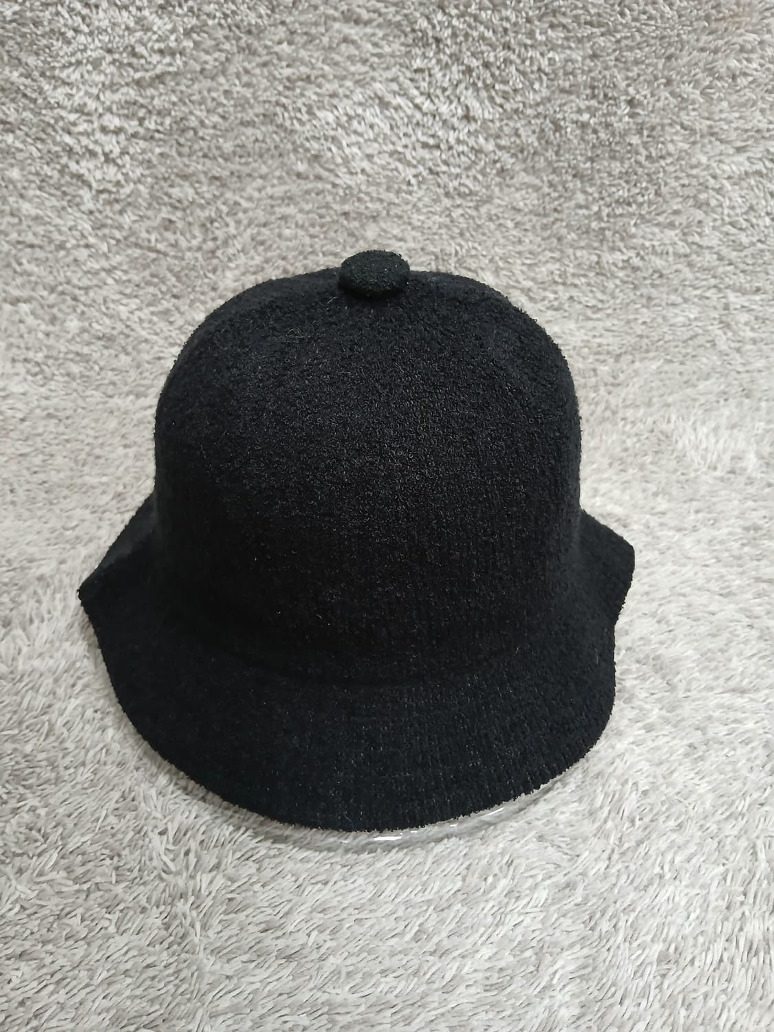 단추뚜껑 블랙 벙거지 모자 상품이미지1