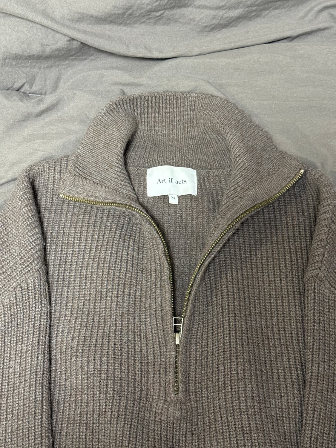 아트이프액츠 하프집업 니트 M 상품이미지2