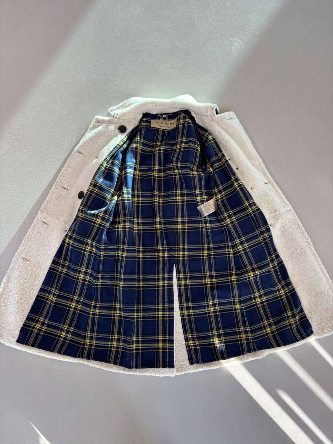 Vintage Burberry Fleece Trench Wool CT 상품이미지7