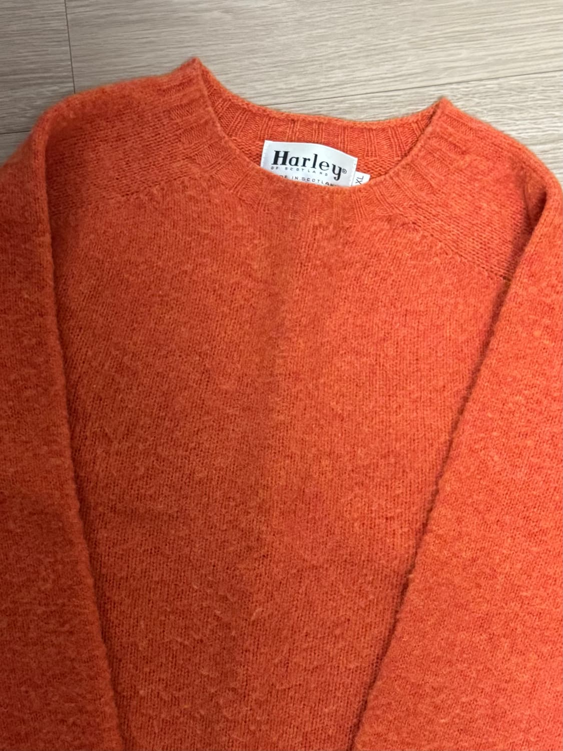 XL) 할리오브스코틀랜드 쉐기독 니트 오렌지 상품이미지1