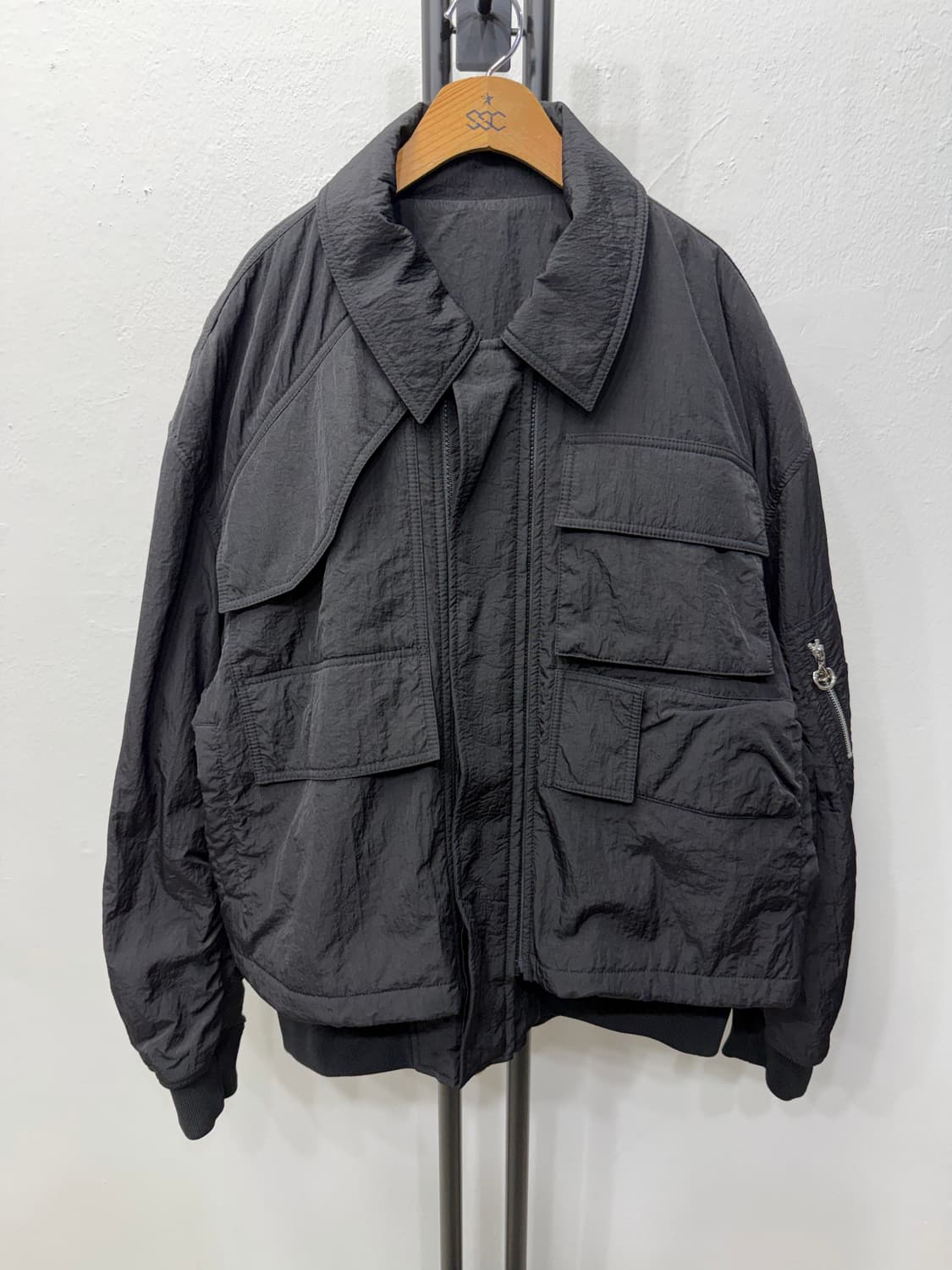 정품) 솔리드옴므 22ss 이중 나일론 마원 자켓 52(110) 상품이미지1