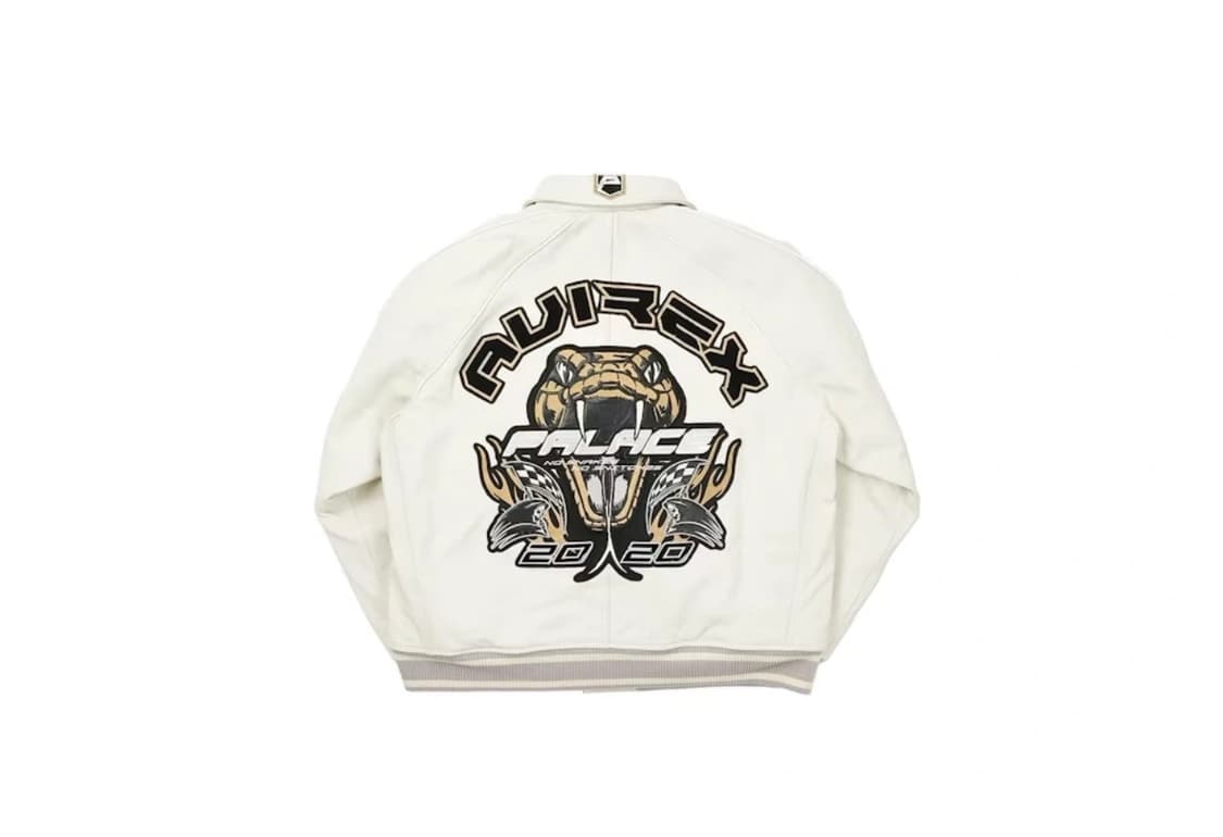 팔라스 아비렉스 노스네이크 가죽 자켓 화이트 XL 상품이미지2