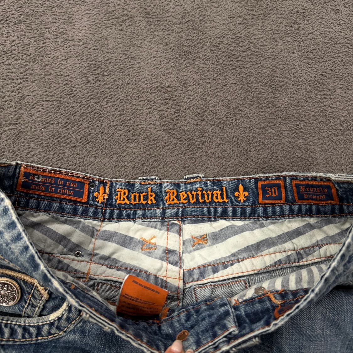 [ 정품/30 ] 락 리바이벌 빈티지 워싱 데미지 데님 청바지 상품이미지4
