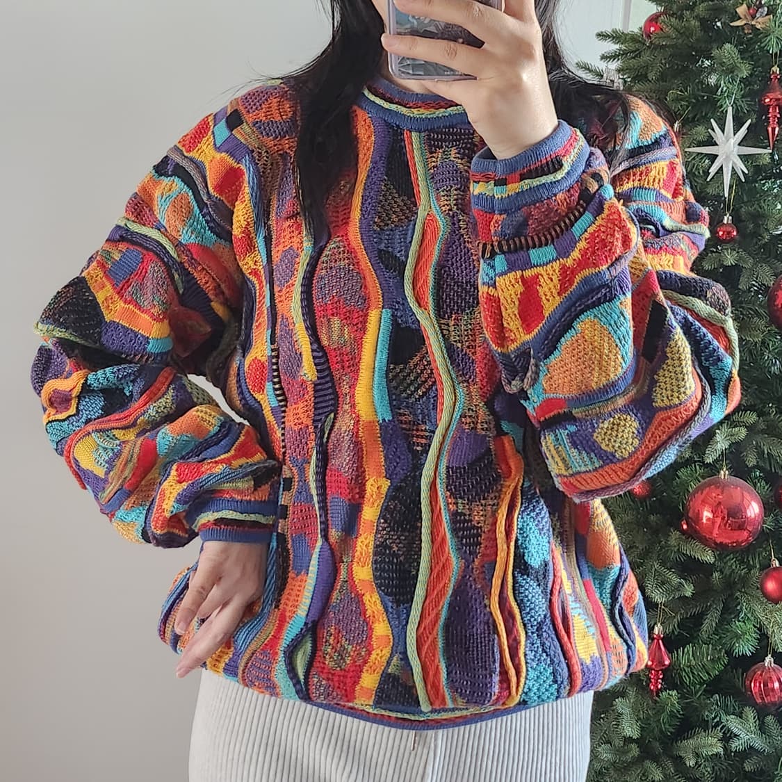 TUNDRA 툰드라 케이블 패던 니트 여성 빈티지 스웨터 상품이미지2