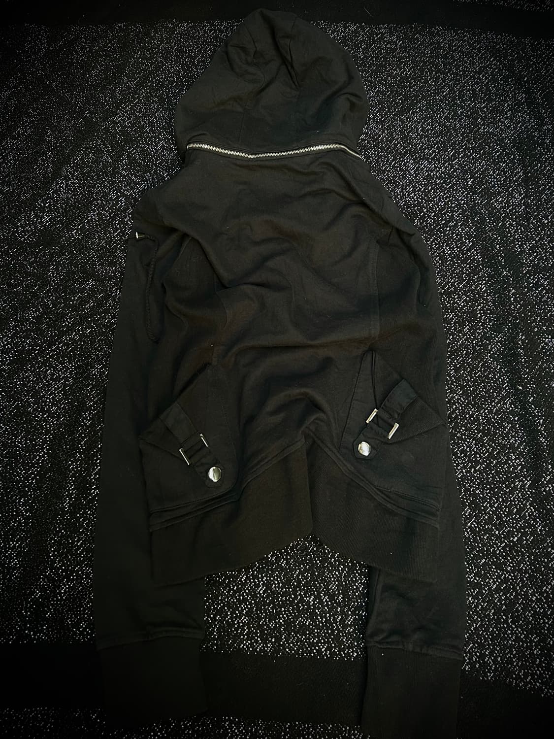 *rare design* 2000s JPN 기믹 펑크 블랙 하이넥 집업 상품이미지3