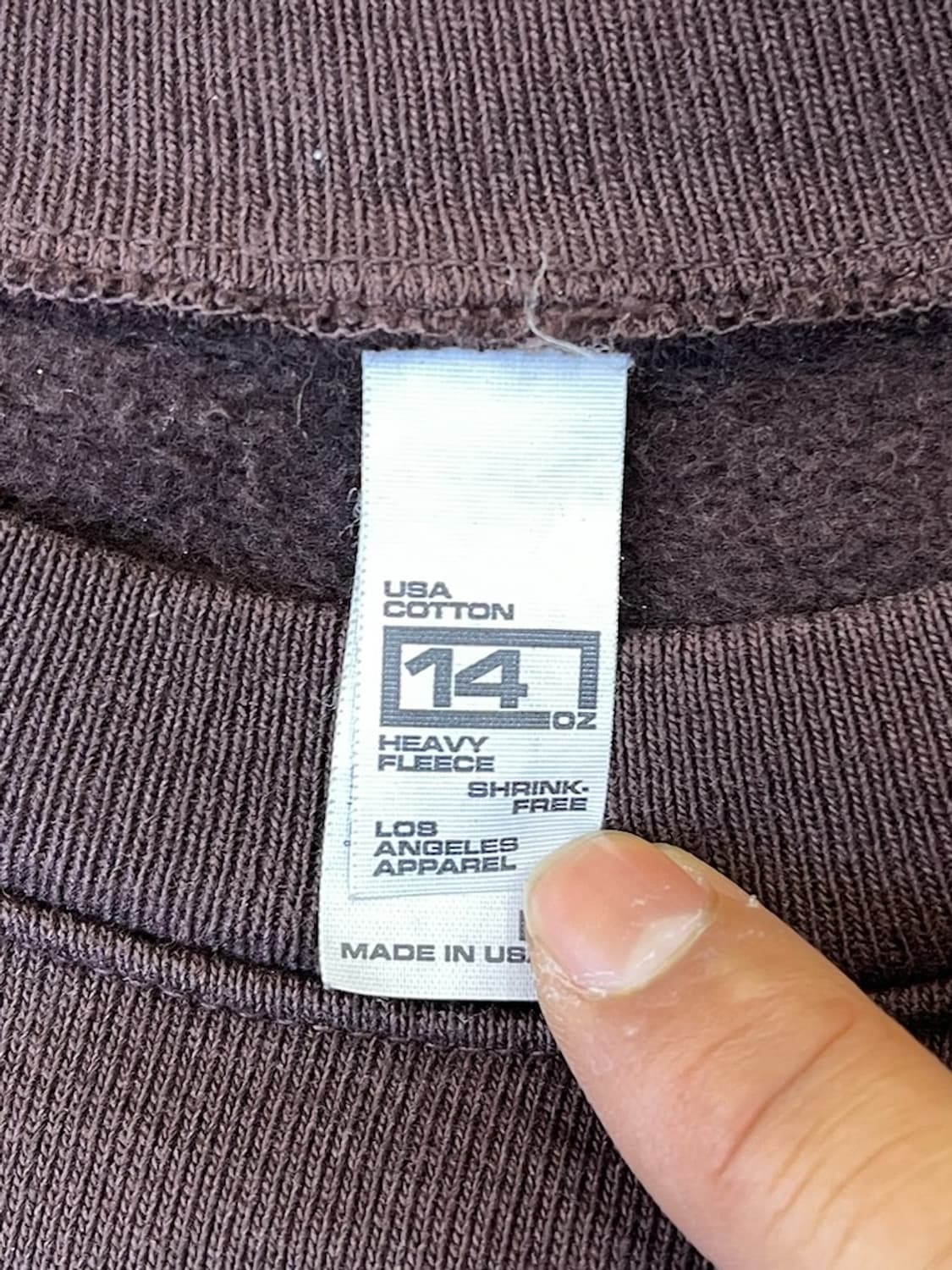 로스 앤젤레스 어패럴 14oz 헤비 플리스 크루넥 상품이미지4