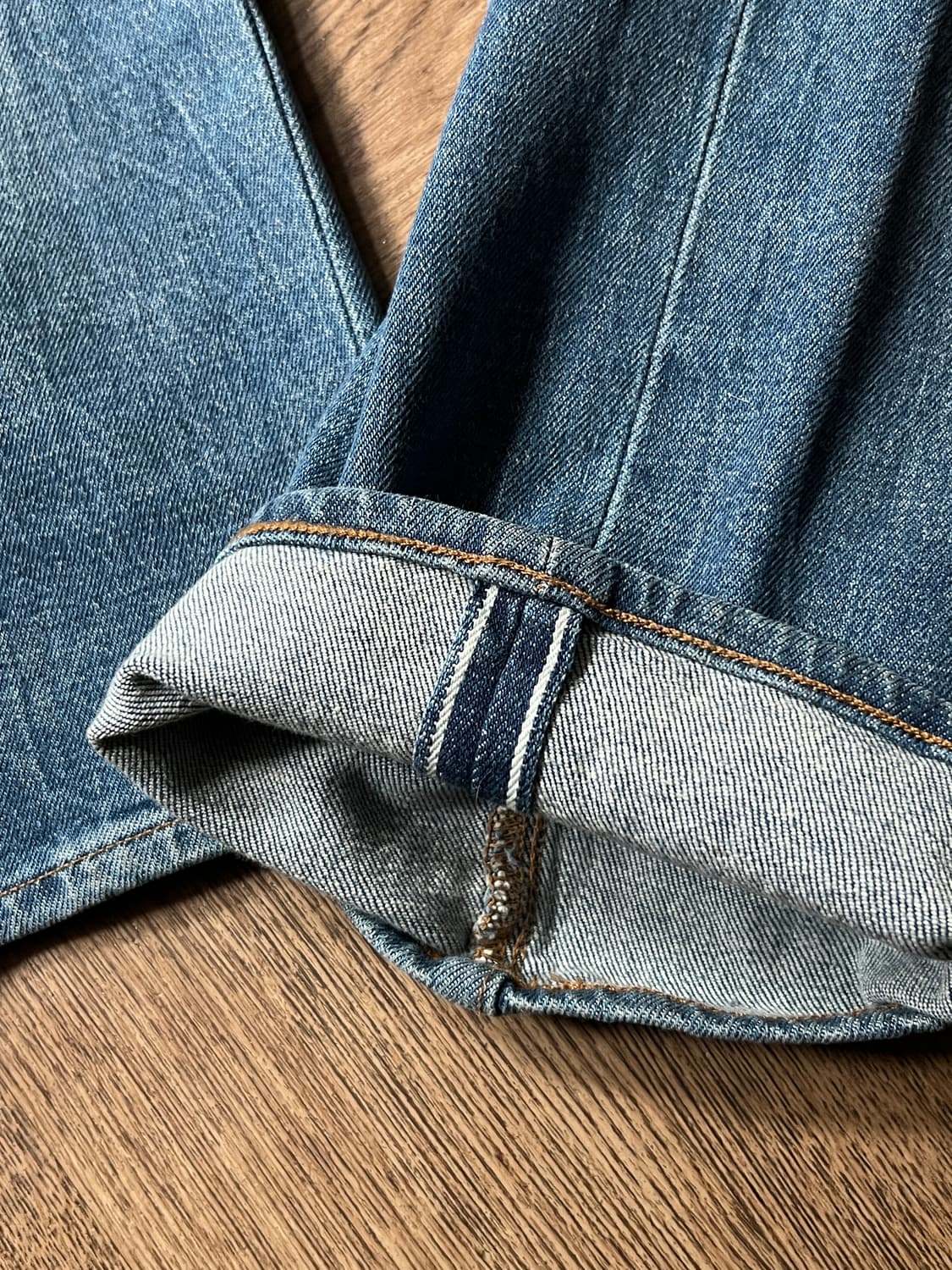 [36]리바이스 블루탭 502 빈티지 워싱 스트레치 셀비지 데님 팬츠 상품이미지4