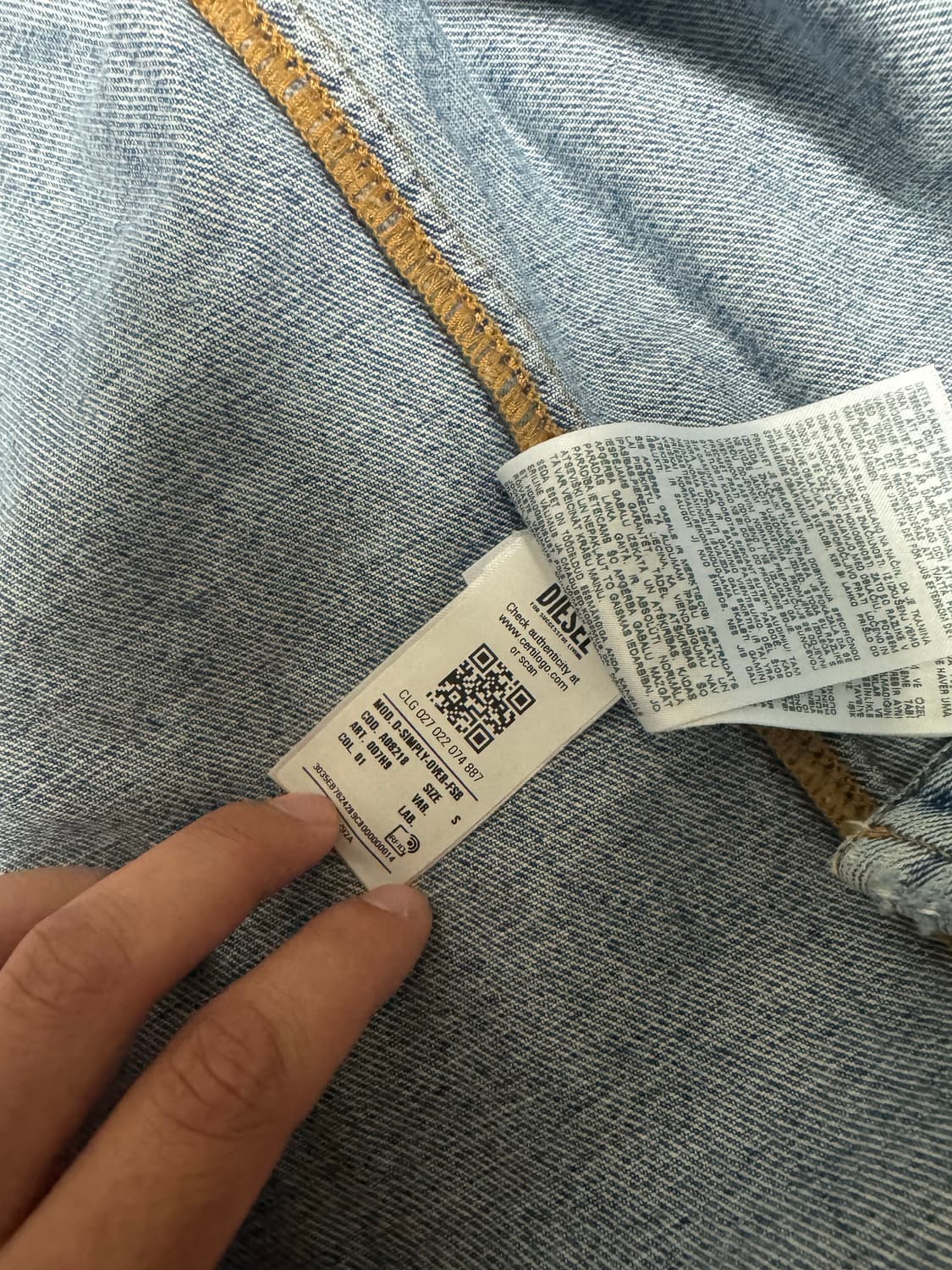 디젤 D 심플 오버 셔츠 팝니다(디젤 데님 셔츠) 상품이미지5