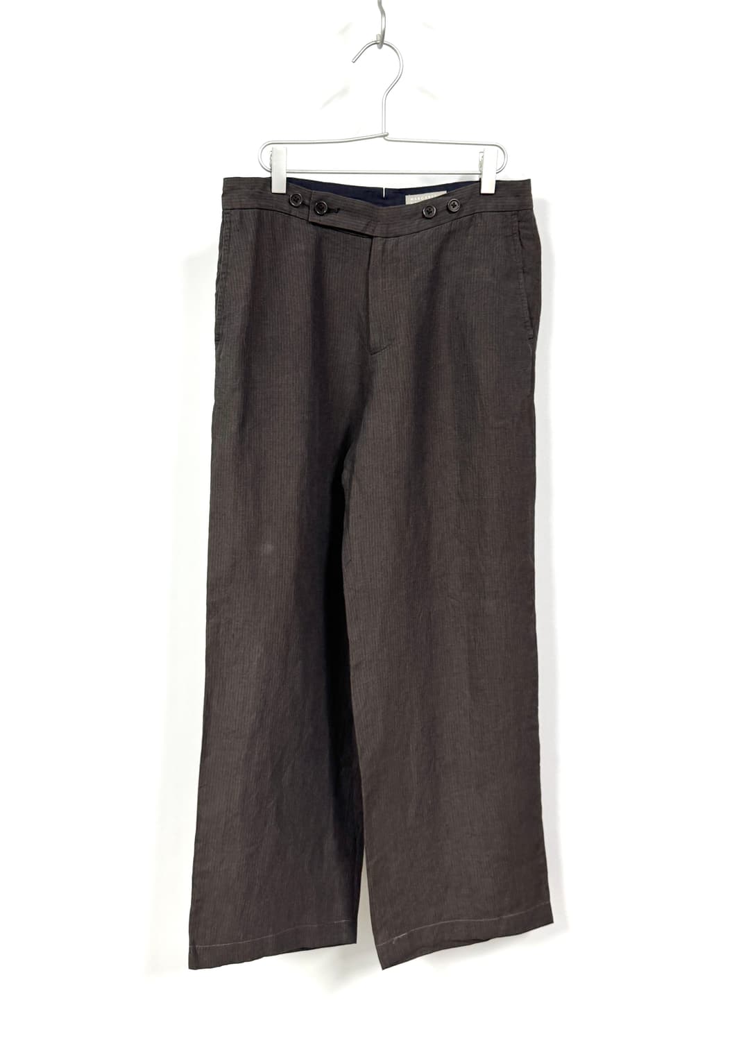 MARGARET HOWELL MHL 마가렛 호웰 핀스트라이프 린넨 와이드 상품이미지1