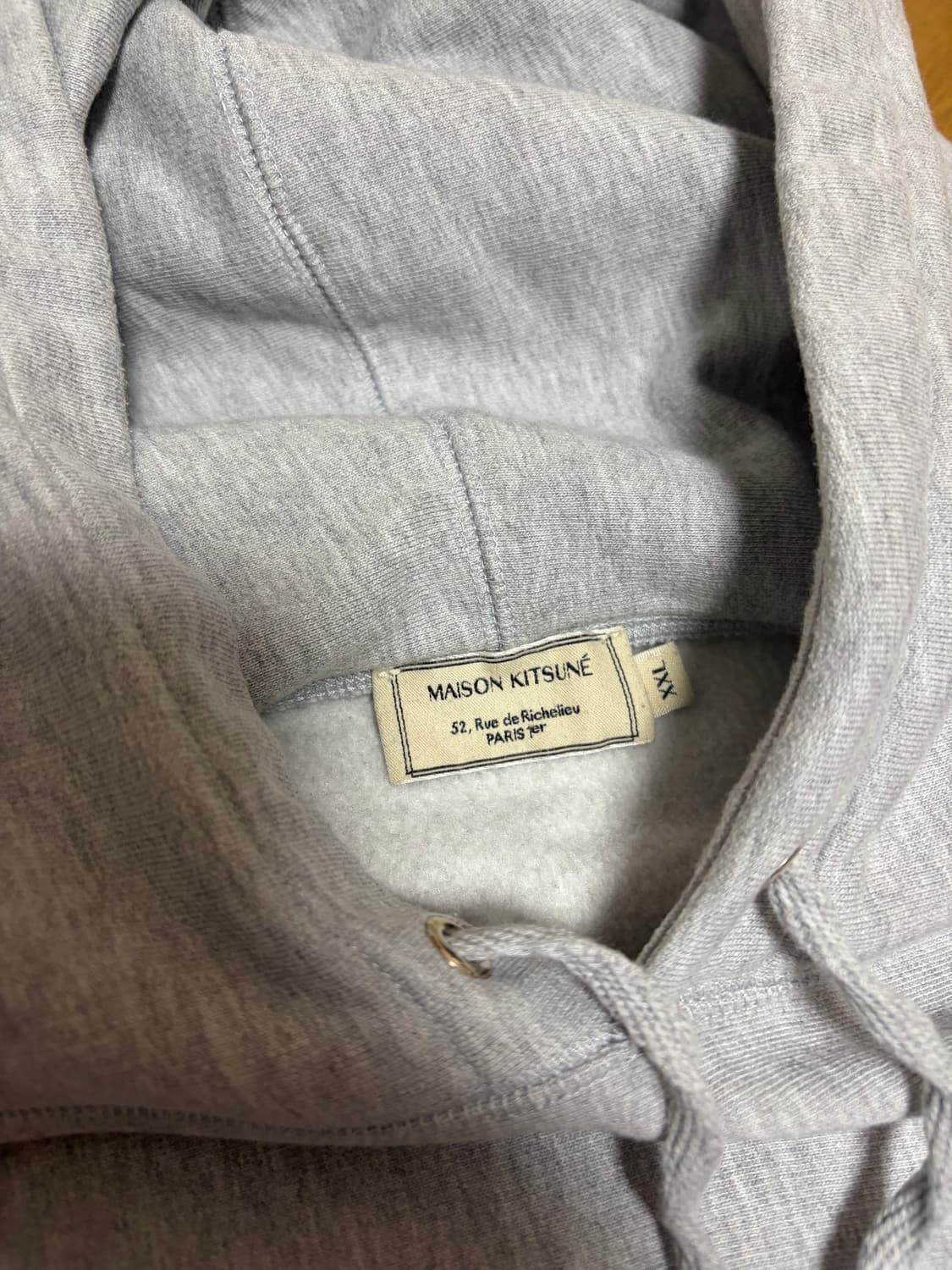메종키츠네 바시티 폭스 후드 (그레이, XXL) 상품이미지3