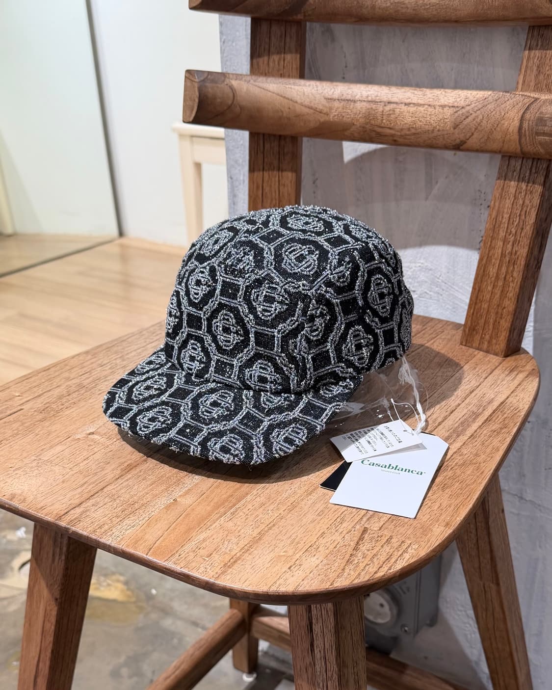 카사블랑카 블랙실버 테니스 클럽 모노그램 패턴 제트 캡 상품이미지1