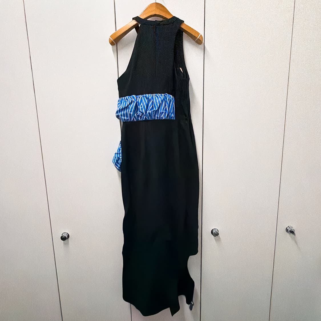 (정품/새상품) ENFOLD 엔폴드 여성 블랙 패널 미디 드레스 상품이미지4