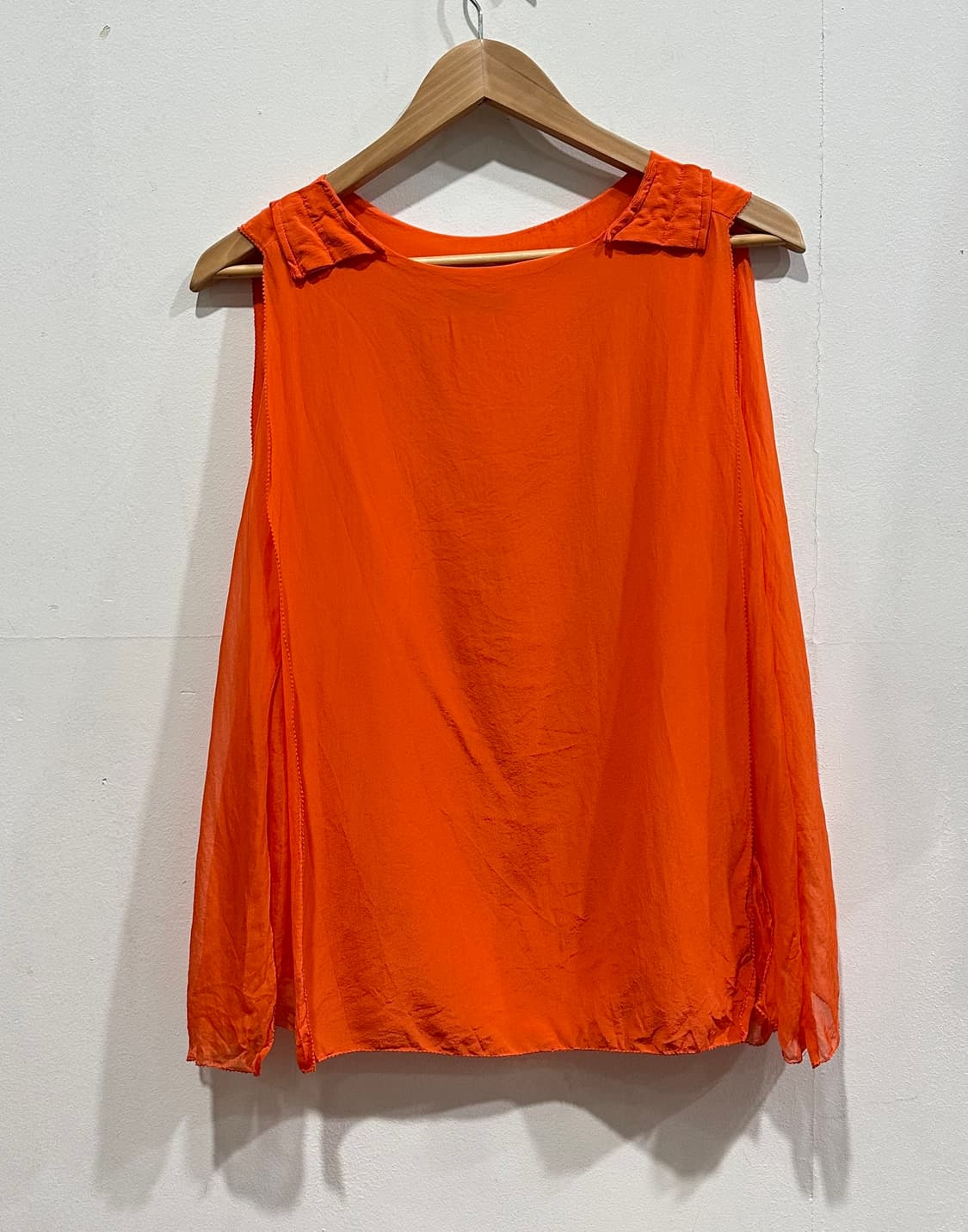끌로에 See by Chloé 오렌지 실크 민소매 탑 40 정품 상품이미지2