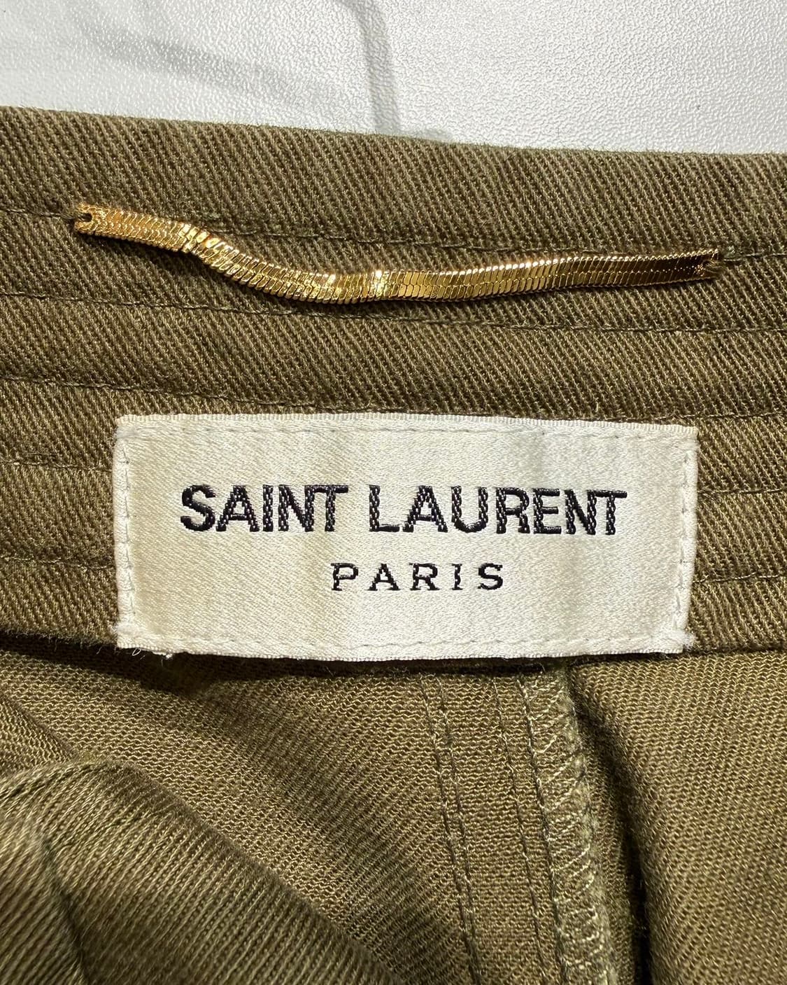 생로랑 카키 버튼 밴딩 미니스커트 상품이미지8