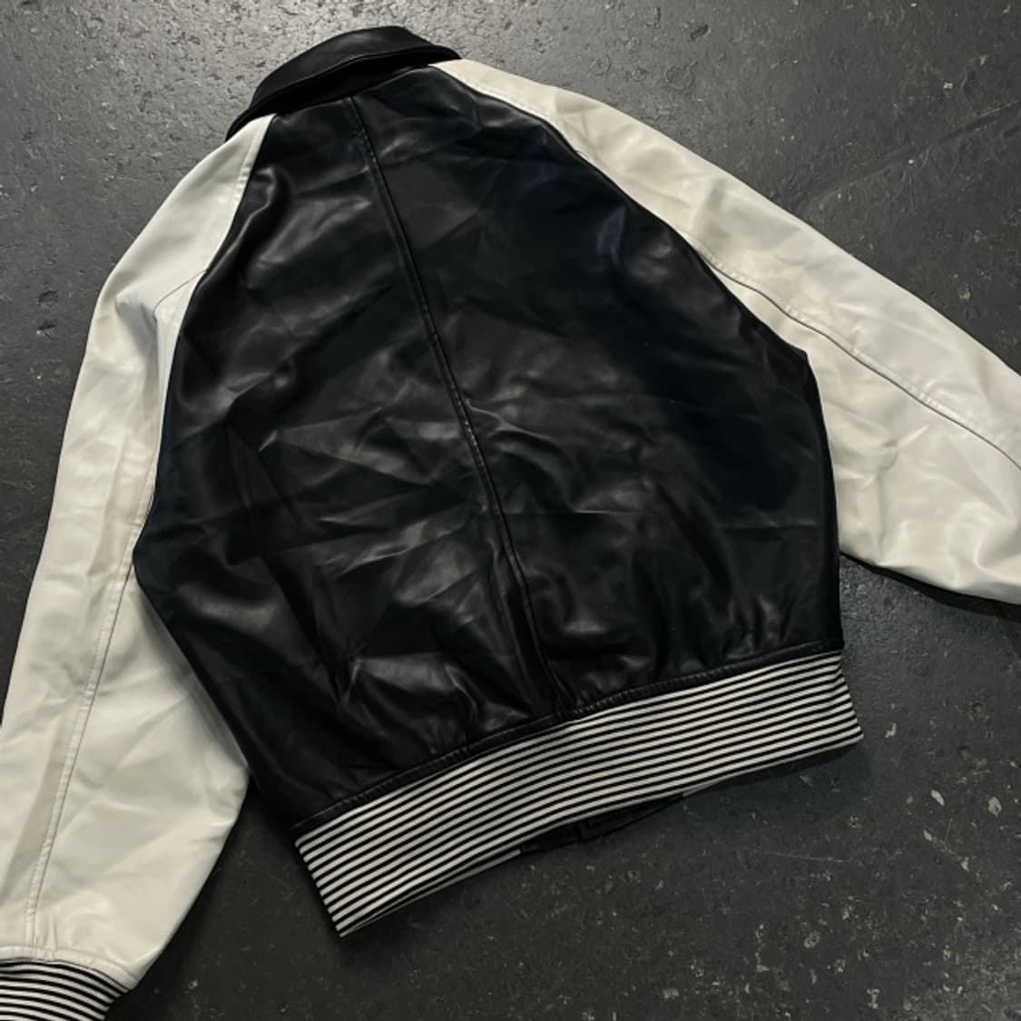 100 파르티멘토 배색 레더 자켓 상품이미지5