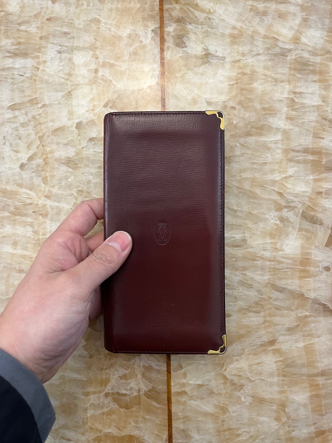 90s 머스트 드 까르띠에 버건지 장지갑 상품이미지4