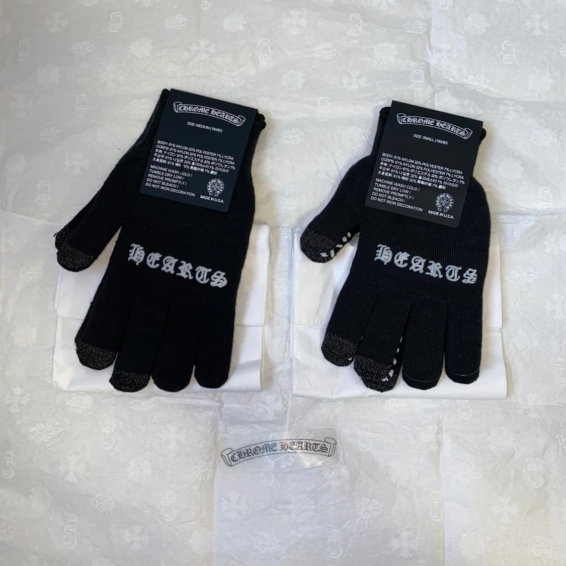 [S,M] 크롬하츠 체크메이트 워크 글러브 블랙 상품이미지2