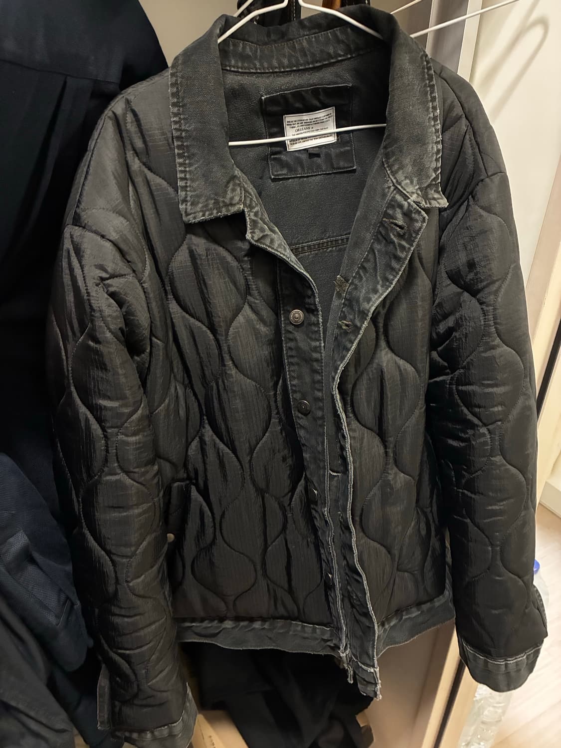 orleans re work quilted jacket black 상품이미지2