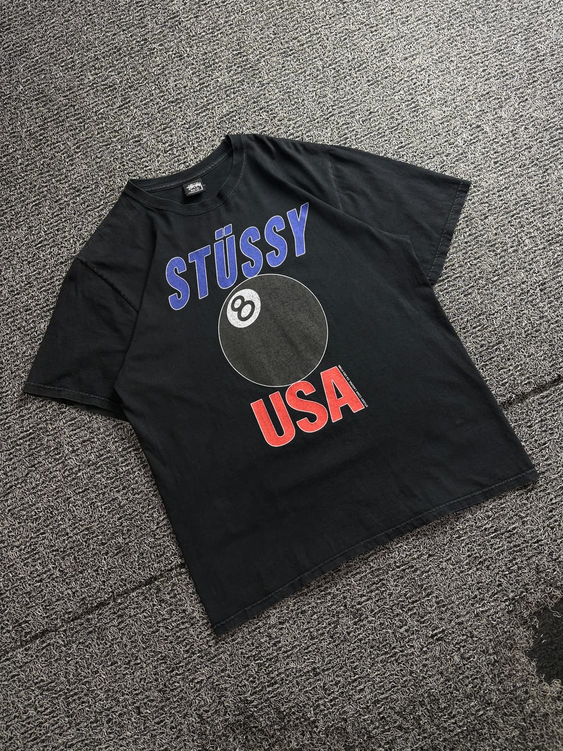 스투시 USA 피그먼트 타이드 에잇볼 빅로고 티셔츠 4015 상품이미지1