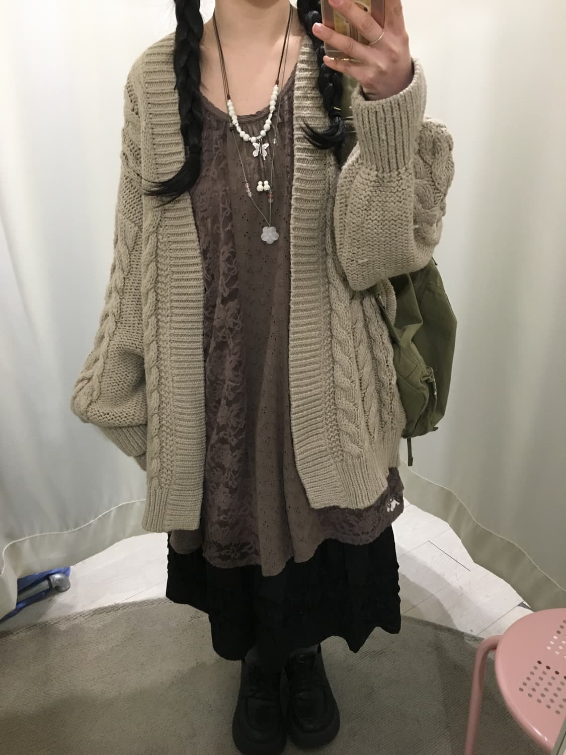 Oat Cable Cardigan 상품이미지8