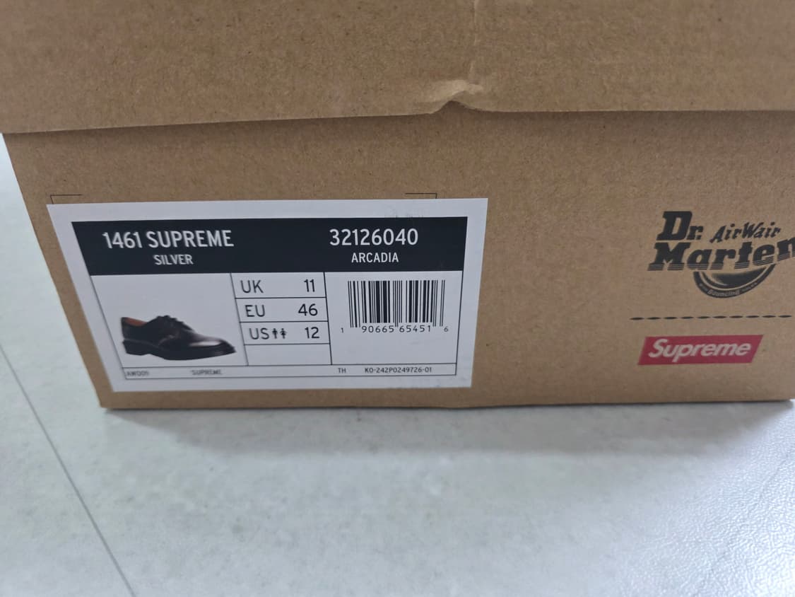 [새상품] 닥터마틴 1461 슈프림 300 사이즈 팝니다 상품이미지3