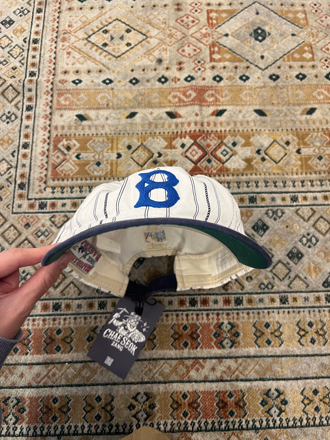 MLB 스트라이프 볼캡 네이비 #csz3774 상품이미지5