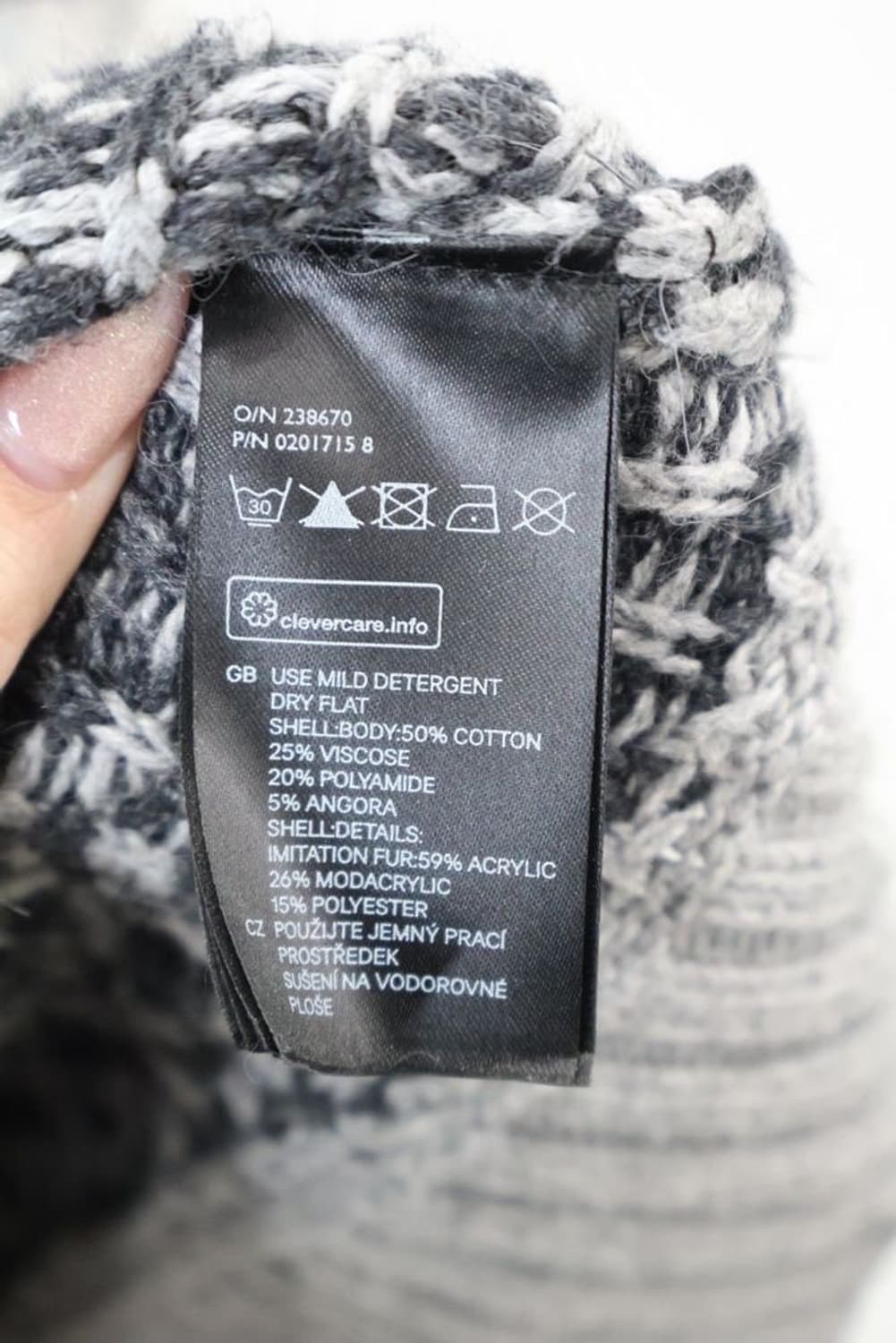 H&M L.O.G.G Nordic Knit Hoodie 상품이미지9