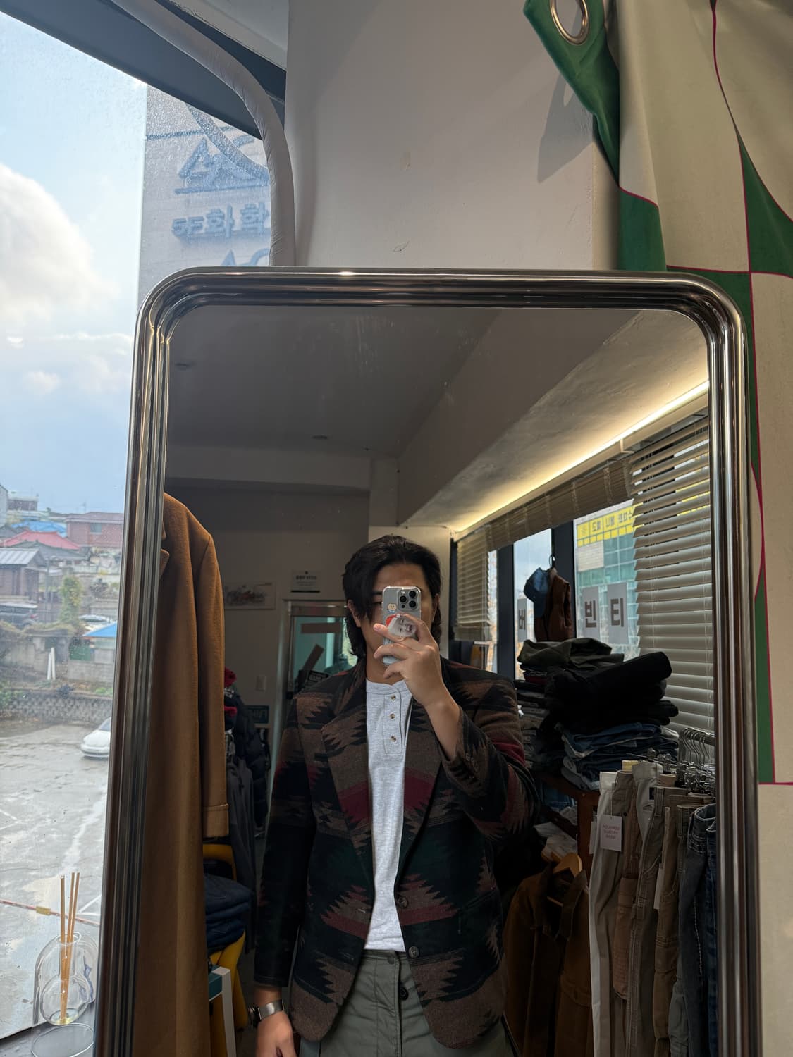 USA made Silverado 나바호 패턴 울 블레이져 상품이미지6