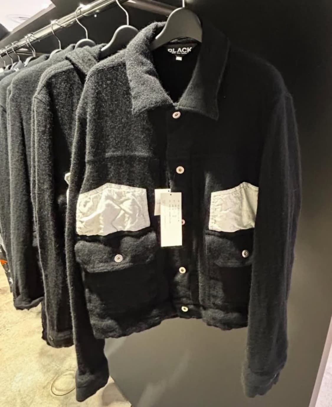 꼼데가르송 블랙 24aw 축융울 트러커 자켓 상품이미지7