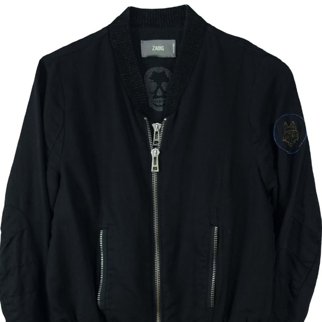 [쟈딕앤볼테르] 더블 지퍼 블루종 봄버 자켓 블랙 P01447 상품이미지4