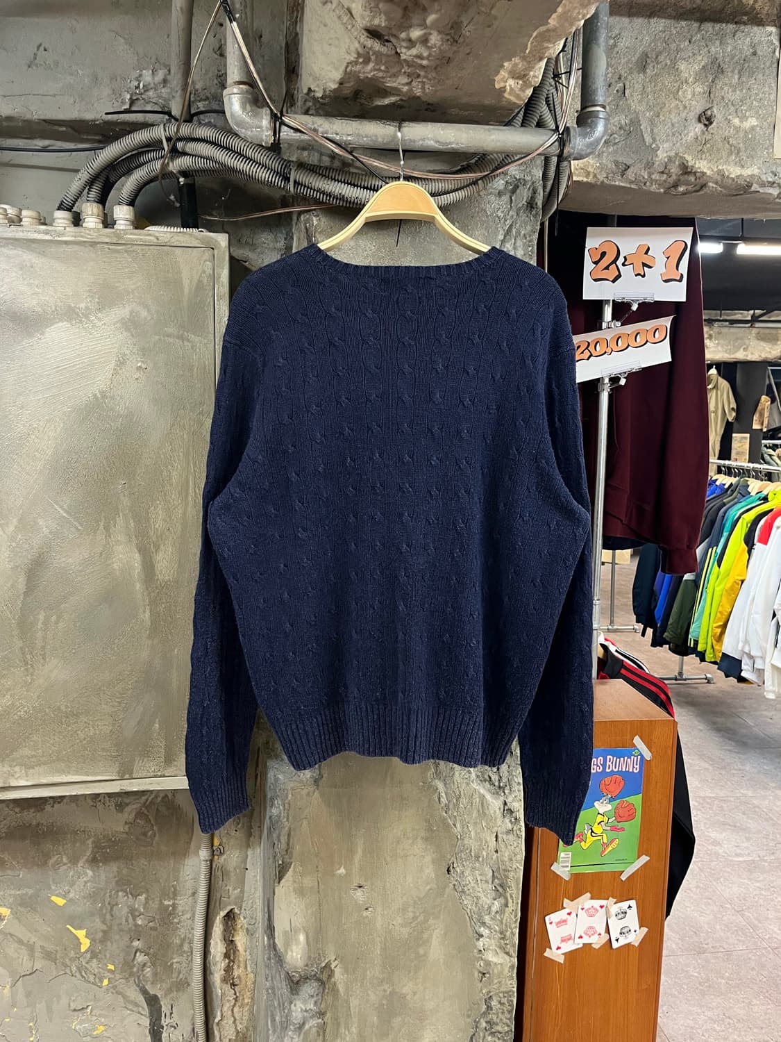 폴로 랄프로렌 꽈배기 니트 네이비 XL #csz3551 상품이미지2