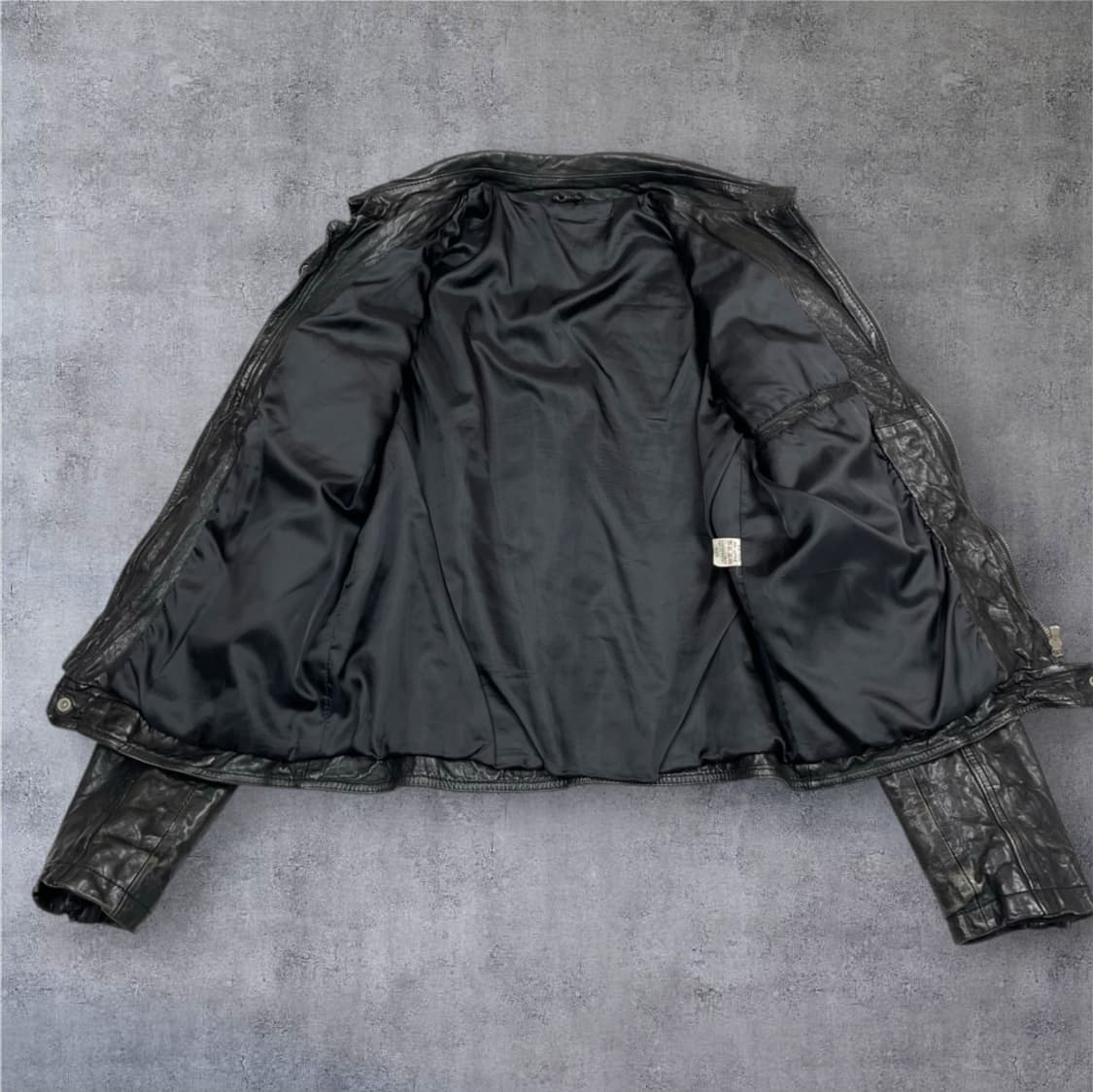 일본 빈티지 블랙 양가죽 라이더 자켓 50 상품이미지2