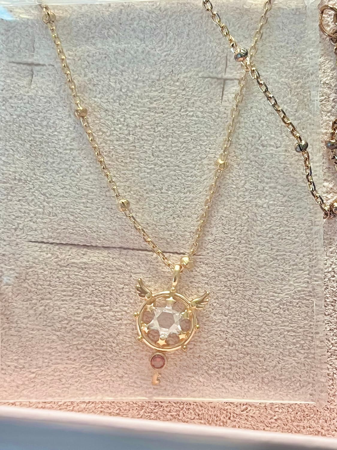 카드캡터 체리 OST 콜라보 미착용 꿈의 지팡이 목걸이 (줄 변색 O) 상품이미지2