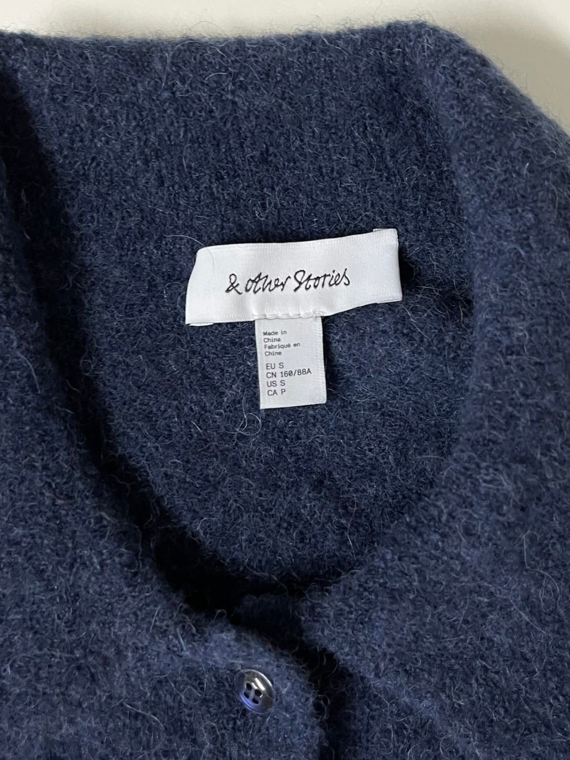 S) 앤아더스토리즈 알파카 블렌드 가디건 네이비 상품이미지3