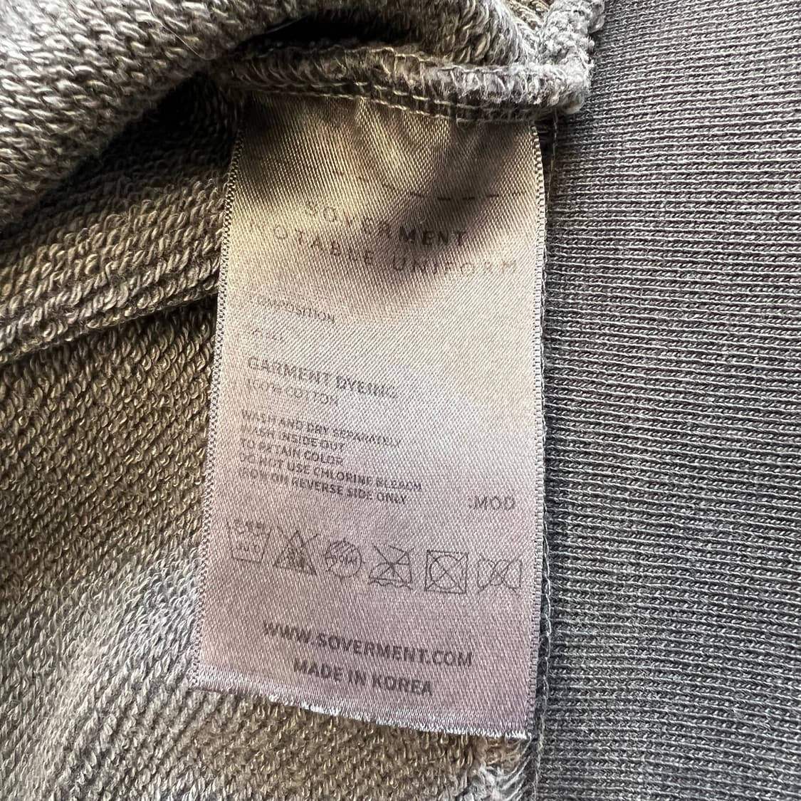 SOVERMENT 워싱 후드 집업 상품이미지5