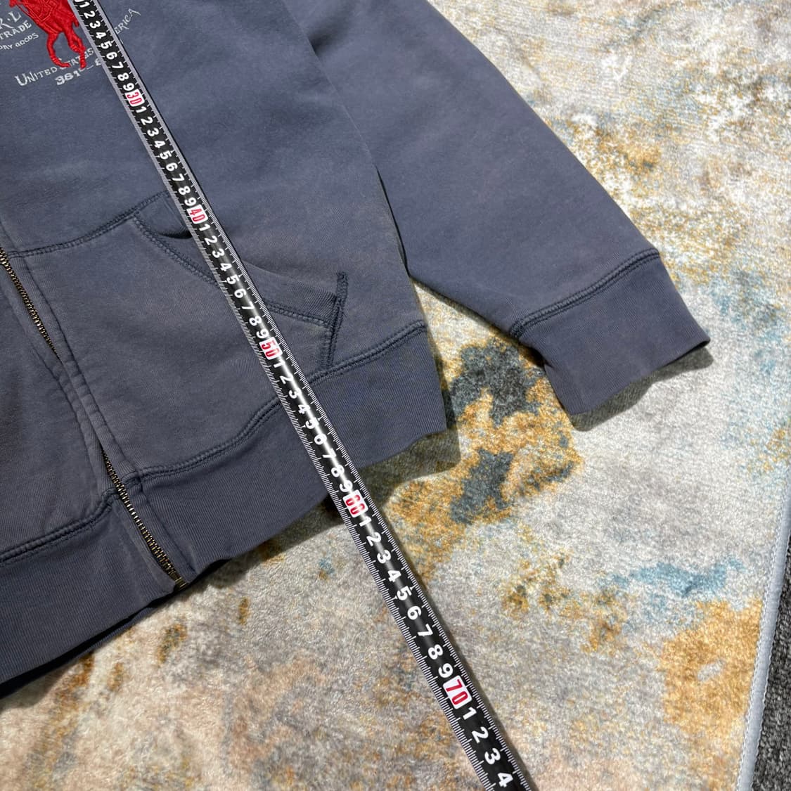 90‘s 폴로 빅포니 성조기 후드집업 상품이미지7