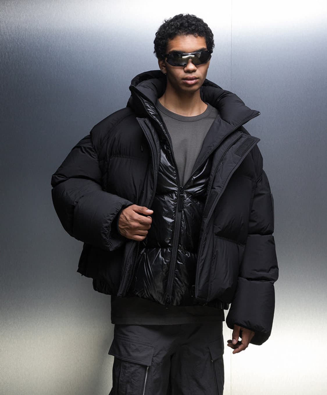 준지 209 패딩 48 더블 다운 점퍼 블랙 숏패딩 상품이미지3