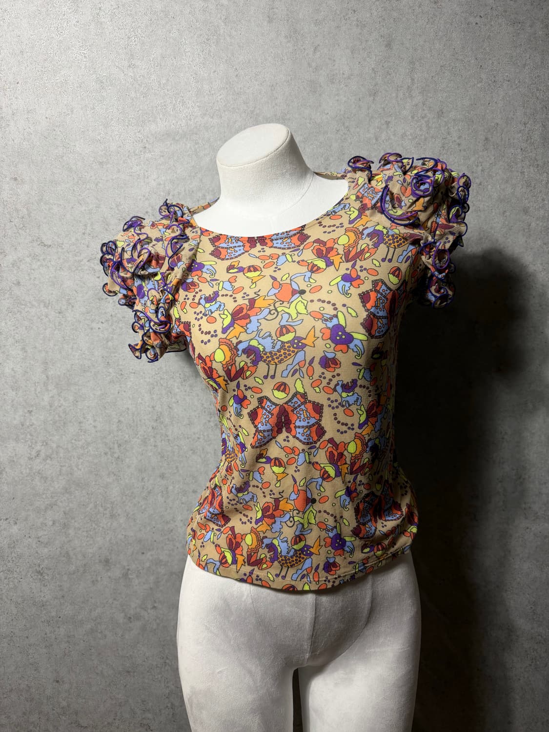 이세이미어케 페테 빈티지 프릴 반팔 티셔츠 상품이미지1