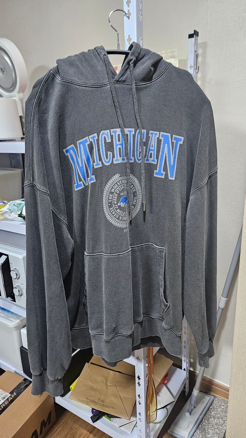 미시간 후드티  차콜 L 상품이미지4