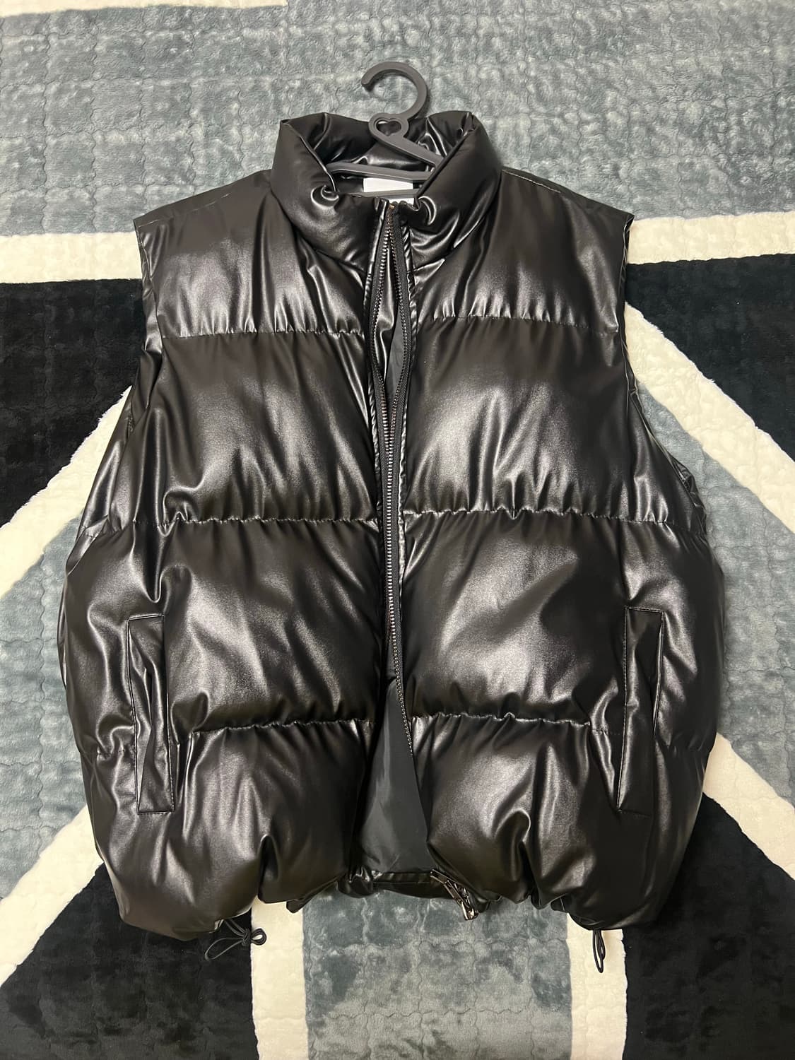 레더 패딩조끼 상품이미지1