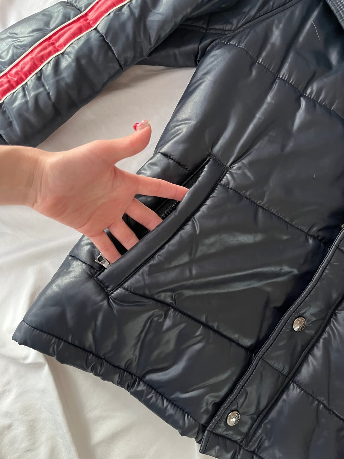 히스테릭 글래머 아카이브 히스걸 로고 패치 후드 패딩 다운 점퍼 상품이미지6