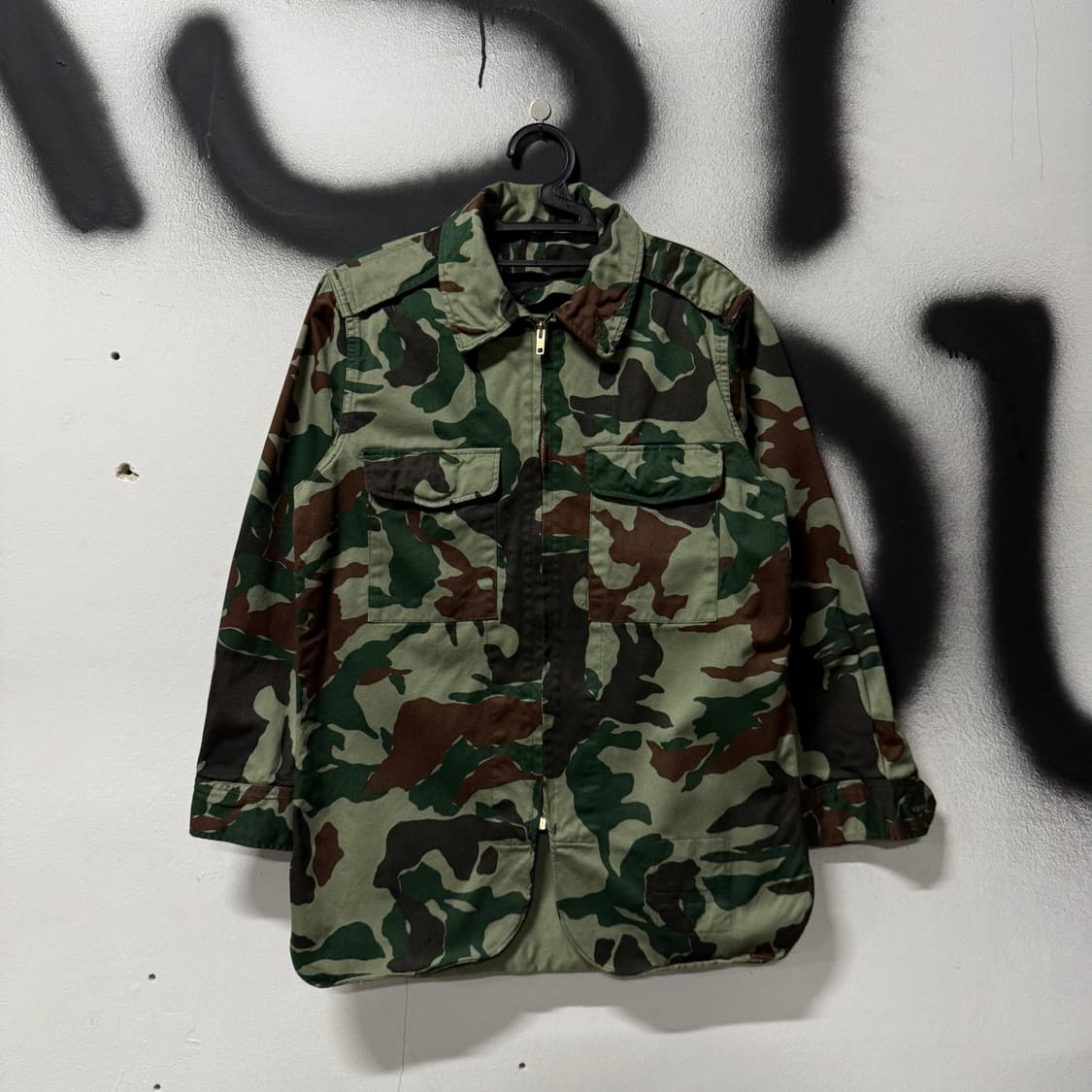 1919s Japanese 일본 밀리터리 군납용 우드랜드 카모 자켓 상품이미지1