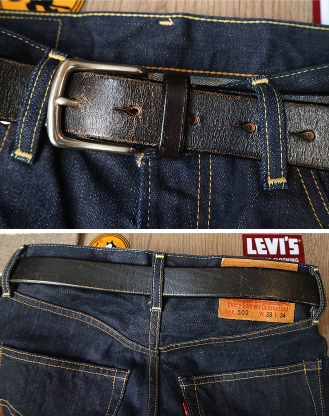 
튼튼한 소가죽 벨트 아메카지 32-36 상품이미지8