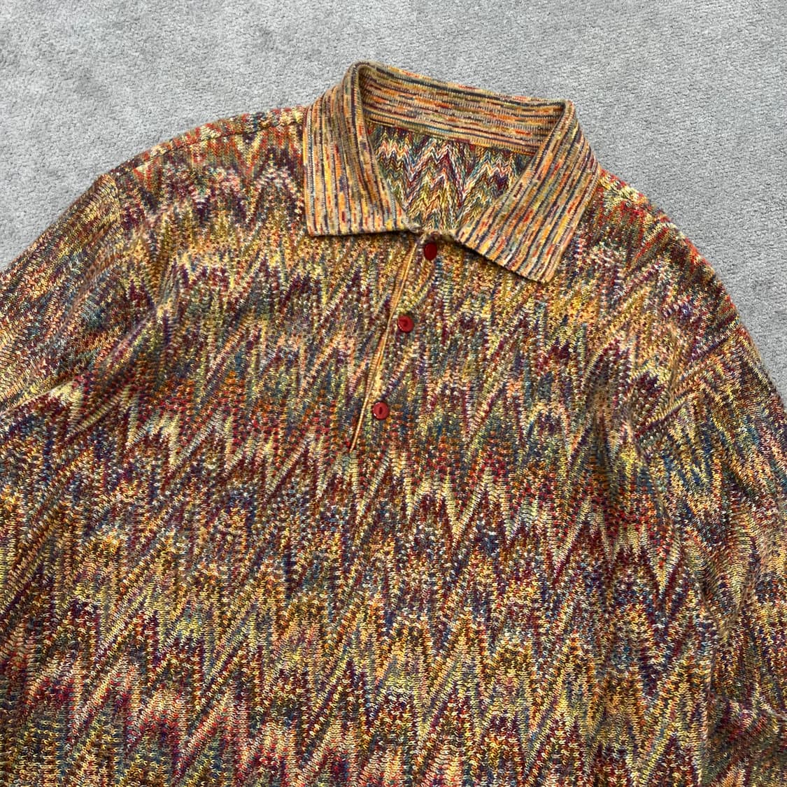 100 CAPERDONI 패턴 울 카라 니트 상품이미지2