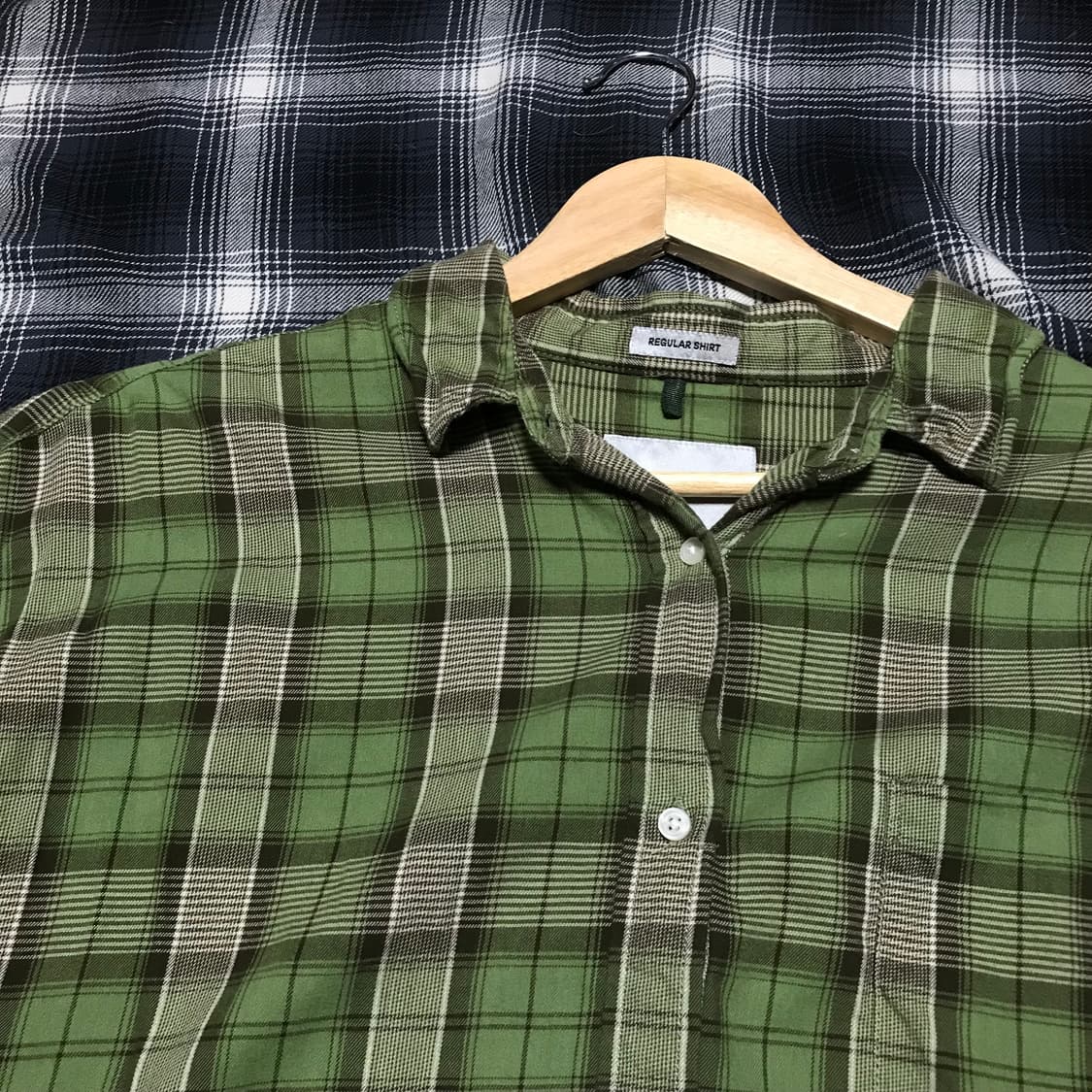 재팬 니코앤드 유틸리티 와이어 카라 체크셔츠 레귤러오버핏 상품이미지2